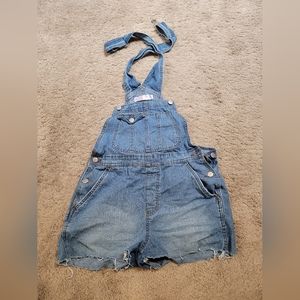Jean shorts overalls